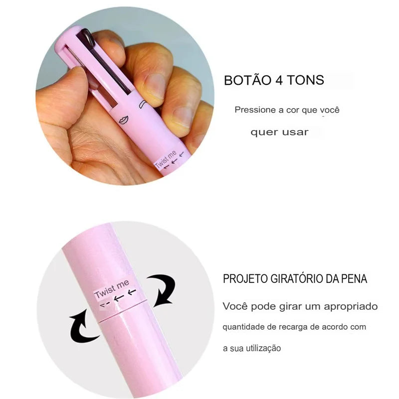 Caneta de maquiagem 4 em 1 - Makeup Pen