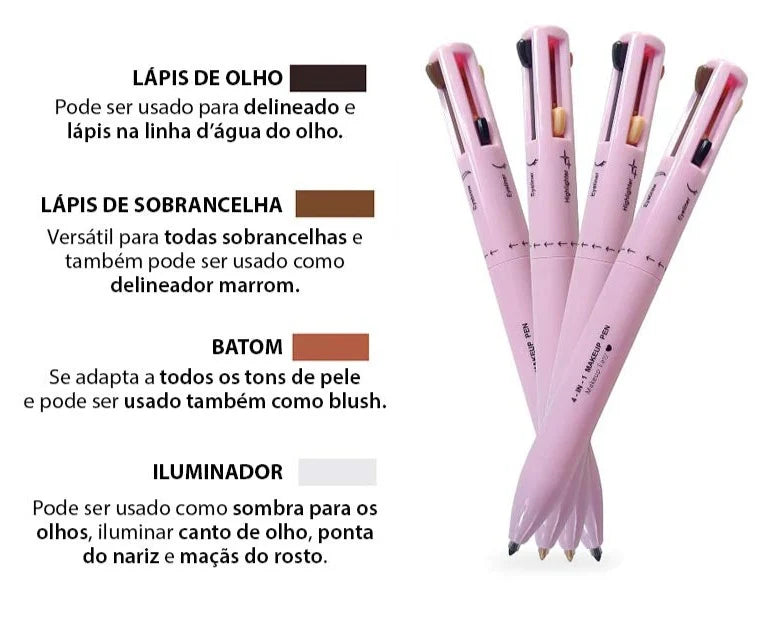 Caneta de maquiagem 4 em 1 - Makeup Pen